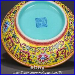 6.4 Qianlong Marked Chinese Famille rose Porcelain Flower Lid Jar Pot Box