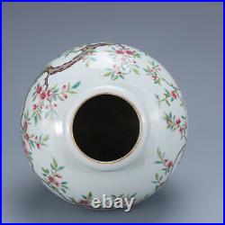 6.6 old Chinese porcelain qing dynasty qianlong mark famille rose flower pot