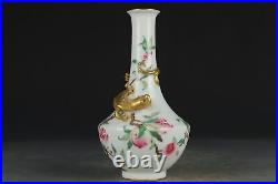 6.7 Old dynasty Porcelain qianlong mark famille rose Branch flower Fruits vase