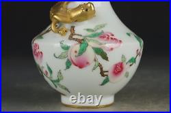 6.7 Old dynasty Porcelain qianlong mark famille rose Branch flower Fruits vase