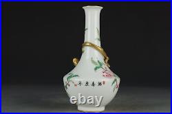 6.7 Old dynasty Porcelain qianlong mark famille rose Branch flower Fruits vase