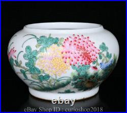 6.8 Qianlong Marked China Famile Rose Porcelain Dynasty Flower Crock Pot Jar