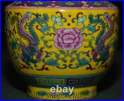 7.4 Qianlong Marked Chinese Famille rose Porcelain Flower Phoenix Bottle Vase