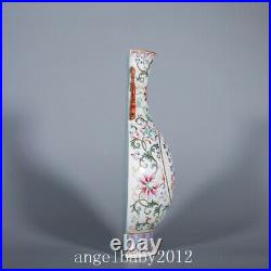 8.3 Old Porcelain Qing dynasty qianlong mark famille rose Lotus double ear Vase