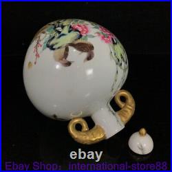 8.8 Qianlong Marked Old China Famille Rose Porcelain Palace Flower Bird Bottle