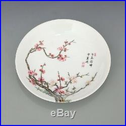 8 Qing Qianlong mark China antique Porcelain handmade famille rose plum Plate