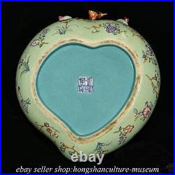 9.6 Qian Qianlong Marked Chinese Famille rose Porcelain Peach brush washer