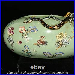 9.6 Qian Qianlong Marked Chinese Famille rose Porcelain Peach brush washer