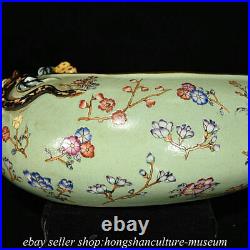 9.6 Qian Qianlong Marked Chinese Famille rose Porcelain Peach brush washer