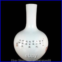 9.6 Qianlong Marked Old Chinese Famille Porcelain Palace Dragon Bottle Pair