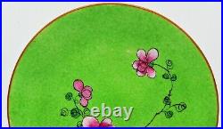 A Chinese Green Ground Famille Rose Dish, Qianlong Marked and Peirod, 18 Cen