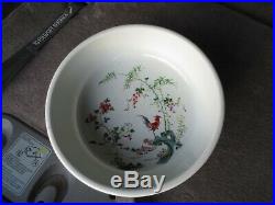 A Large Chinese Famille Rose Porcelain Brush Washer, Qianlong Mark