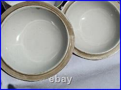 A Pair of Chinese Porcelain Famille Rose Lotus Bowls with Covers Qianlong Marks