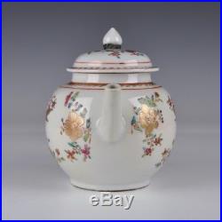 A Perfect Chinese Porcelain 18th Century Qianlong Period Famille Rose Teapot