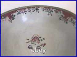 A SUPERB Qianlong Period Export Porcelain Famille Rose Punch Bowl 29 cm Long