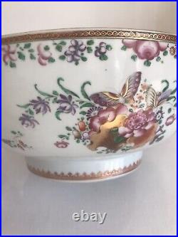 A SUPERB Qianlong Period Export Porcelain Famille Rose Punch Bowl 29 cm Long