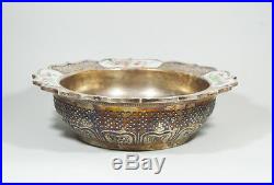 ANTIQUE QIANLONG MARK CHINESE FAMILLE ROSE PUNCH BOWL BOY SILVER 18th Century