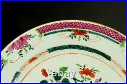 = Antique 1735-96 Qianlong Chinese Porcelain Charger Lg Plate Famille Rose 13.3