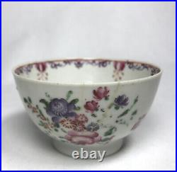 Antique 1780 Qianlong Famille Rose Chine de Commande Export Plate Cup Qing