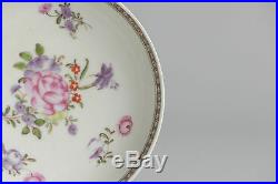 Antique 18c Qianlong Period Famile Rose Chinese Porcelain Dish China Old Qing