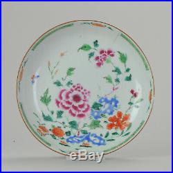 Antique 18th C Famille Rose Flower plate Qing Qianlong Period SE Asian M