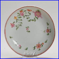 Antique 18th C Qianlong Dish Imari Rose Qing Chinese Porcelain Flowers