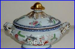 Antique 19th Century Chinese Export Famille Rose Tureen, Qianlong