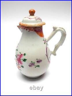 Antique Chin Famille Rose Cream Jug & Lid, Qing Dynasty Qianlong Period