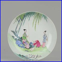Antique Chinese 18C Yongzheng Qianlong Famille Rose Plate Rabbit