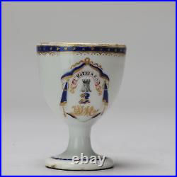 Antique Chinese Armorial McNaughton Egg Cup Porcelain Qianlong 18th c China