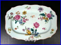 Antique Chinese Export Famille Rose Fine Porcelain Platter Qianlong Period