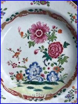 Antique Chinese Export Famille Rose Porcelain Plate, Qianlong Period