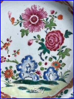 Antique Chinese Export Famille Rose Porcelain Plate, Qianlong Period