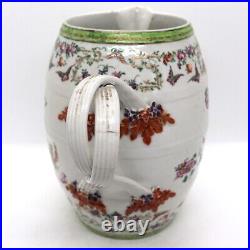 Antique Chinese Export Qianlong Famille Rose Porcelain Cider Pitcher c. 1780