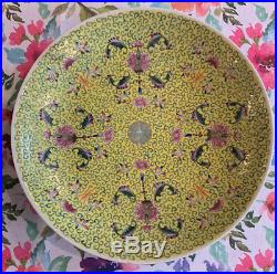Antique Chinese Famille Rose Porcelain Charger Plate Qianlong Mark 13