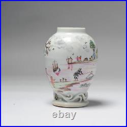 Antique Chinese Famille Rose Porcelain Tea Caddy Qianlong China ca 1750