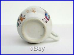 Antique Chinese Porcelain Qianlong Famille Rose Teacup With Handle Circa 1770
