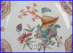Antique Chinese Qianlong 18th century Famille Rose Porcelain Plate