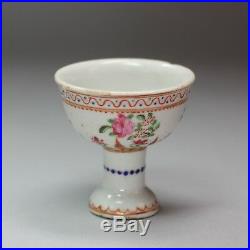 Antique Miniature Chinese famille rose stem cup, Qianlong (1736-95)