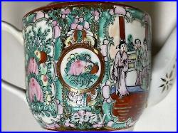 Antique Qianlong Chinese Teapot Famille Verte Handpainted Qing