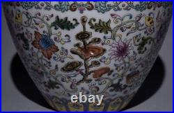 Antique Qing Dynasty Qianlong hand-painted famille rose and gold-painted vase