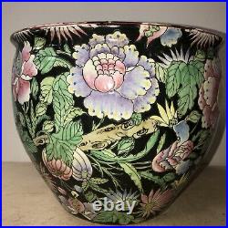 Antique/Vintage Chinese Enameled Porcelain Famille Rose Vase, Fish Tank Qianlong
