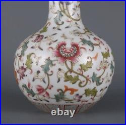 Antique chinese famille rose celestial Porcelain Enamel Vase Qianlong period