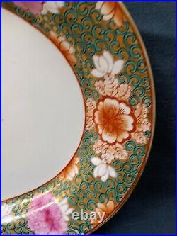 Antique chinese famille rose qianlong oval plate platter 11.5 19th C Qing