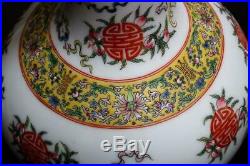 Antiuqe Old Chinese Famille Rose Porcelain Vase Qianlong Marked