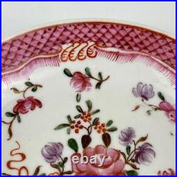 C1780 Antique Late 18thc Qianlong Chinese Bowl Tea Cup & Saucer Famille Rose