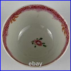 C1780 Antique Late 18thc Qianlong Chinese Bowl Tea Cup & Saucer Famille Rose