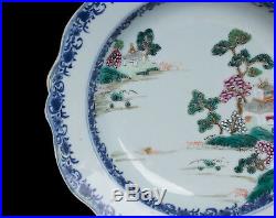 China 18. Jh Qianlong Plate A Chinese Famille Rose Porcelain Plate Chinois