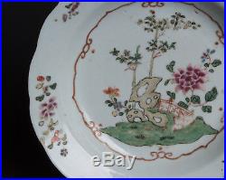 China 18. Jh. Qianlong Teller A Chinese Famille Rose Plate Chinois Cinese