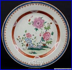 China 18. Jh. Teller A Chinese Famille Rose Porcelain Dish Piatto Cinese Qianlong